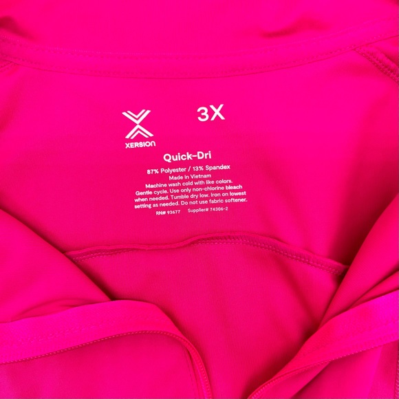 Xersion Women’s Plus Size Pink Moisture Wicking Lightweight Softshell Jacket 2X - Picture 6 of 6